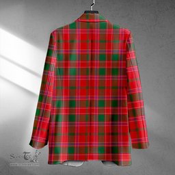 ScotsTee Shop Dalziel Modern Clan Crest Casual Tartan Flat Lapel Collar Blazer Tartan Blazer Cotton