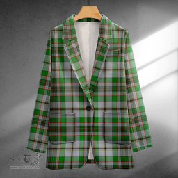 ScotsTee Shop Craig (Craigie) Ancient Clan Crest Casual Tartan Flat Lapel Collar Blazer Tartan Blazer Cotton