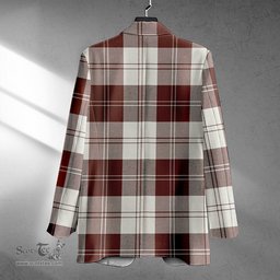 ScotsTee Shop Erskine Green Clan Crest Casual Tartan Flat Lapel Collar Blazer Tartan Blazer Cotton