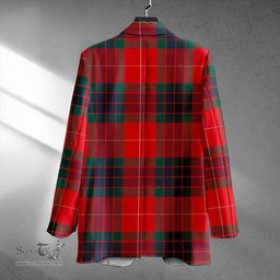 ScotsTee Shop Fraser Modern Clan Crest Casual Tartan Flat Lapel Collar Blazer Tartan Blazer Cotton