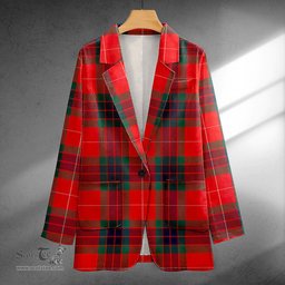 ScotsTee Shop Fraser Modern Clan Crest Casual Tartan Flat Lapel Collar Blazer Tartan Blazer Cotton