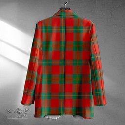 ScotsTee Shop Cruikshank Ancient Clan Crest Casual Tartan Flat Lapel Collar Blazer Tartan Blazer Cotton