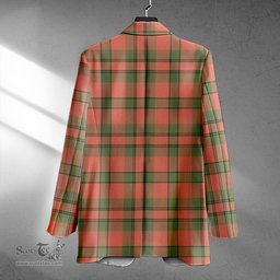 ScotsTee Shop Donachie of Brockloch Hunting Weathered Clan Crest Casual Tartan Flat Lapel Collar Blazer Tartan Blazer Cotton