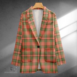 ScotsTee Shop Donachie of Brockloch Hunting Weathered Clan Crest Casual Tartan Flat Lapel Collar Blazer Tartan Blazer Cotton