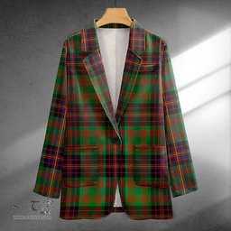 ScotsTee Shop Cochrane (Cochran) Modern Clan Crest Casual Tartan Flat Lapel Collar Blazer Tartan Blazer Cotton