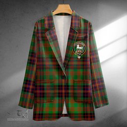 ScotsTee Shop Cochrane (Cochran) Modern Clan Crest Casual Tartan Flat Lapel Collar Blazer Tartan Blazer Cotton