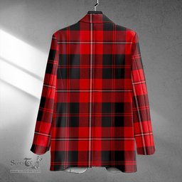 ScotsTee Shop Cunningham Modern Clan Crest Casual Tartan Flat Lapel Collar Blazer Tartan Blazer Cotton