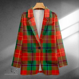 ScotsTee Shop Douglas of Roxburgh Ancient Clan Crest Casual Tartan Flat Lapel Collar Blazer Tartan Blazer Cotton