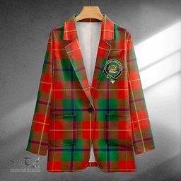ScotsTee Shop Douglas of Roxburgh Ancient Clan Crest Casual Tartan Flat Lapel Collar Blazer Tartan Blazer Cotton