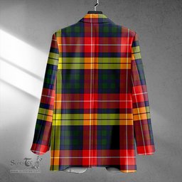 ScotsTee Shop Dewar Clan Crest Casual Tartan Flat Lapel Collar Blazer Tartan Blazer Cotton