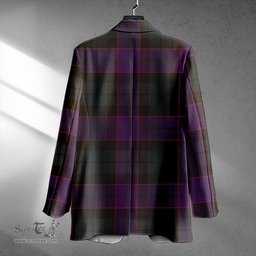 ScotsTee Shop Ferguson of Balquhidder Weathered Clan Crest Casual Tartan Flat Lapel Collar Blazer Tartan Blazer Cotton