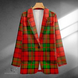 ScotsTee Shop Dunbar Ancient Clan Crest Casual Tartan Flat Lapel Collar Blazer Tartan Blazer Cotton