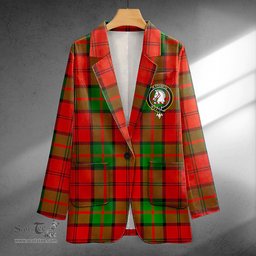 ScotsTee Shop Dunbar Ancient Clan Crest Casual Tartan Flat Lapel Collar Blazer Tartan Blazer Cotton