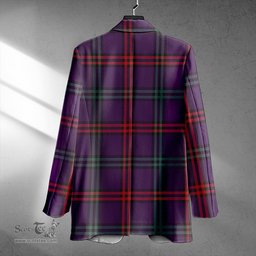ScotsTee Shop Eglinton District (Montgomery of Ayrshire) Weathered Clan Crest Casual Tartan Flat Lapel Collar Blazer Tartan Blazer Cotton
