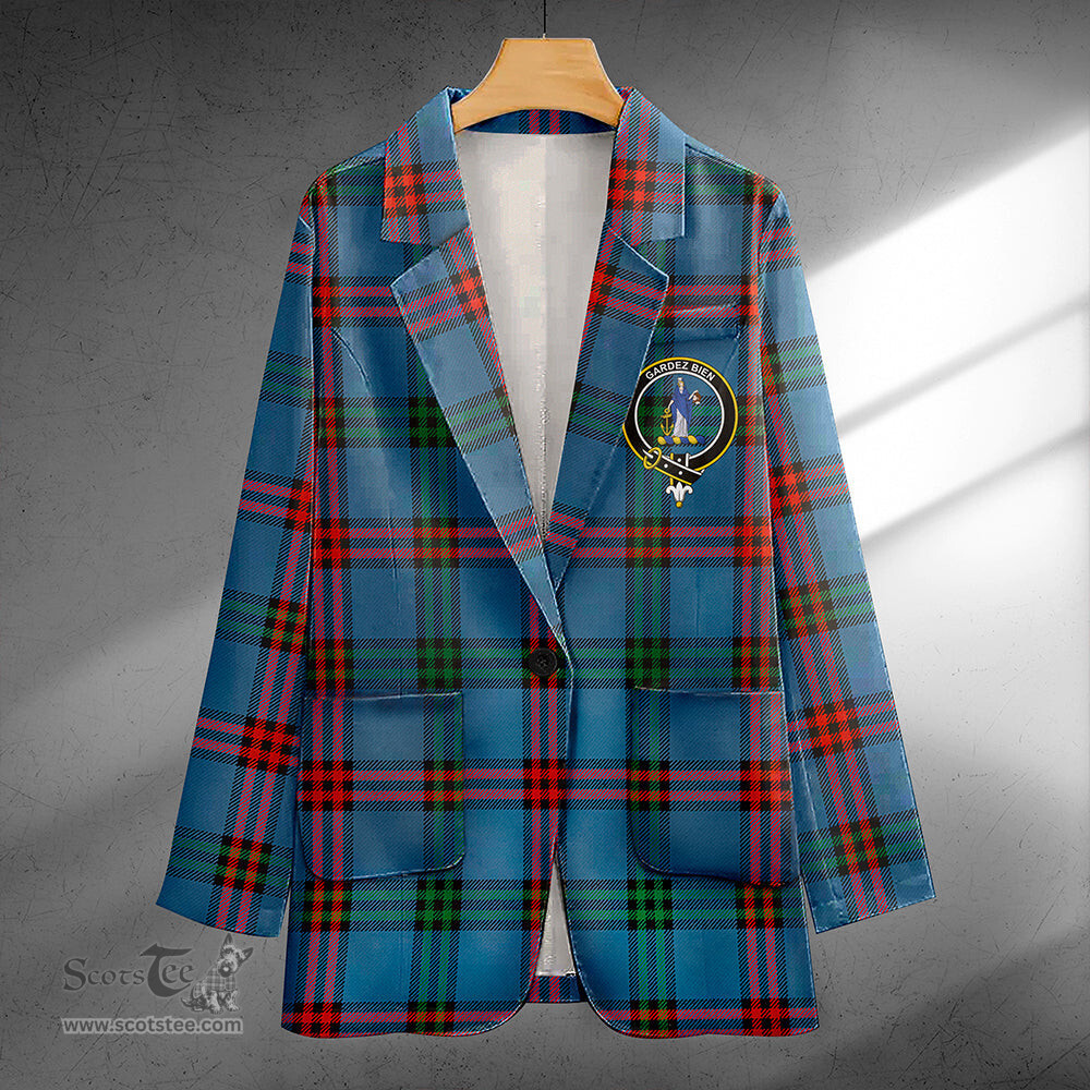 ScotsTee Shop Eglinton District (Montgomery of Ayrshire) Ancient Clan Crest Casual Tartan Flat Lapel Collar Blazer Tartan Blazer Cotton