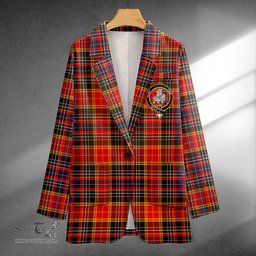 ScotsTee Shop Dalrymple of Castleton Modern Clan Crest Casual Tartan Flat Lapel Collar Blazer Tartan Blazer Cotton