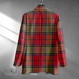 ScotsTee Shop Dickie Weathered Clan Crest Casual Tartan Flat Lapel Collar Blazer Tartan Blazer Cotton