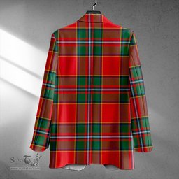 ScotsTee Shop Drummond Modern Clan Crest Casual Tartan Flat Lapel Collar Blazer Tartan Blazer Cotton
