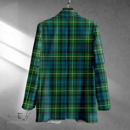 ScotsTee Shop Forbes Ancient Clan Crest Casual Tartan Flat Lapel Collar Blazer Tartan Blazer Cotton