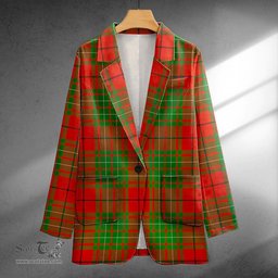 ScotsTee Shop Cumming Ancient Clan Crest Casual Tartan Flat Lapel Collar Blazer Tartan Blazer Cotton
