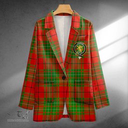 ScotsTee Shop Cumming Ancient Clan Crest Casual Tartan Flat Lapel Collar Blazer Tartan Blazer Cotton