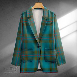 ScotsTee Shop Elliot (Ellot) Ancient Clan Crest Casual Tartan Flat Lapel Collar Blazer Tartan Blazer Cotton