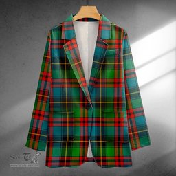 ScotsTee Shop Deas Ancient Clan Crest Casual Tartan Flat Lapel Collar Blazer Tartan Blazer Cotton