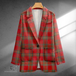 ScotsTee Shop Cruikshank Weathered Clan Crest Casual Tartan Flat Lapel Collar Blazer Tartan Blazer Cotton