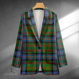 ScotsTee Shop Cochrane (Cochran) Ancient Clan Crest Casual Tartan Flat Lapel Collar Blazer Tartan Blazer Cotton