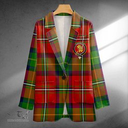 ScotsTee Shop Fairlie Modern Clan Crest Casual Tartan Flat Lapel Collar Blazer Tartan Blazer Cotton
