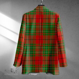 ScotsTee Shop Cumming (MacAulay #2) Ancient Clan Crest Casual Tartan Flat Lapel Collar Blazer Tartan Blazer Cotton