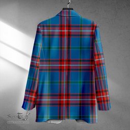 ScotsTee Shop Glenn Ancient Clan Crest Casual Tartan Flat Lapel Collar Blazer Tartan Blazer Cotton