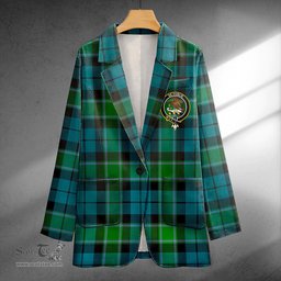 ScotsTee Shop Graham of Menteith Ancient Clan Crest Casual Tartan Flat Lapel Collar Blazer Tartan Blazer Cotton