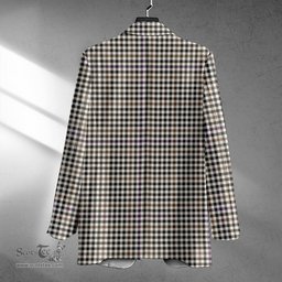 ScotsTee Shop Halliday (Holliday) Weathered Clan Crest Casual Tartan Flat Lapel Collar Blazer Tartan Blazer Cotton