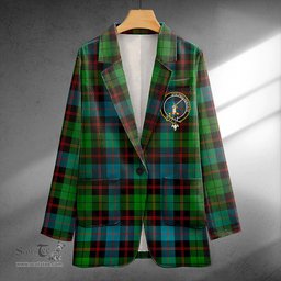 ScotsTee Shop Guthrie Ancient Clan Crest Casual Tartan Flat Lapel Collar Blazer Tartan Blazer Cotton