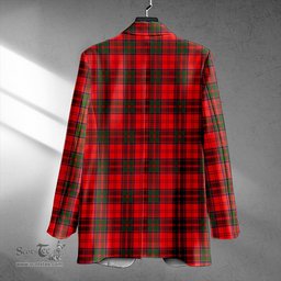 ScotsTee Shop Grant Modern Clan Crest Casual Tartan Flat Lapel Collar Blazer Tartan Blazer Cotton