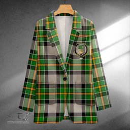ScotsTee Shop Hamilton of Brandon Ancient Clan Crest Casual Tartan Flat Lapel Collar Blazer Tartan Blazer Cotton