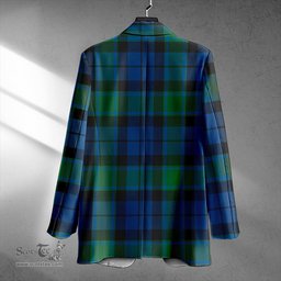 ScotsTee Shop Graham of Menteith Modern Clan Crest Casual Tartan Flat Lapel Collar Blazer Tartan Blazer Cotton