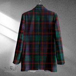 ScotsTee Shop Guthrie Modern Clan Crest Casual Tartan Flat Lapel Collar Blazer Tartan Blazer Cotton