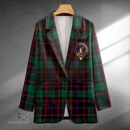 ScotsTee Shop Guthrie Modern Clan Crest Casual Tartan Flat Lapel Collar Blazer Tartan Blazer Cotton