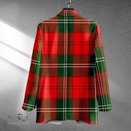 ScotsTee Shop Gartshore Clan Crest Casual Tartan Flat Lapel Collar Blazer Tartan Blazer Cotton