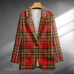 ScotsTee Shop Gillespie Weathered Clan Crest Casual Tartan Flat Lapel Collar Blazer Tartan Blazer Cotton