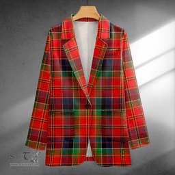 ScotsTee Shop Hay and Leith Modern Clan Crest Casual Tartan Flat Lapel Collar Blazer Tartan Blazer Cotton