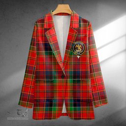 ScotsTee Shop Hay and Leith Modern Clan Crest Casual Tartan Flat Lapel Collar Blazer Tartan Blazer Cotton