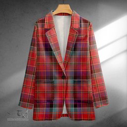 ScotsTee Shop Hay and Leith Weathered Clan Crest Casual Tartan Flat Lapel Collar Blazer Tartan Blazer Cotton