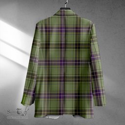 ScotsTee Shop Henderson Weathered Clan Crest Casual Tartan Flat Lapel Collar Blazer Tartan Blazer Cotton