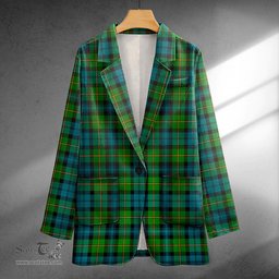 ScotsTee Shop Gordon Ancient Clan Crest Casual Tartan Flat Lapel Collar Blazer Tartan Blazer Cotton