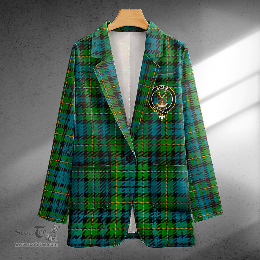 ScotsTee Shop Gordon Ancient Clan Crest Casual Tartan Flat Lapel Collar Blazer Tartan Blazer Cotton