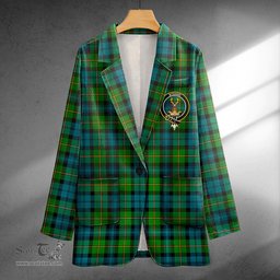 ScotsTee Shop Gordon Ancient Clan Crest Casual Tartan Flat Lapel Collar Blazer Tartan Blazer Cotton
