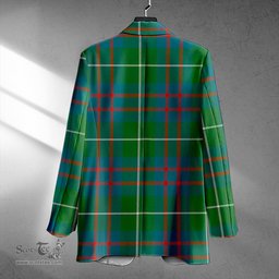ScotsTee Shop Hamilton of Clayton Ancient Clan Crest Casual Tartan Flat Lapel Collar Blazer Tartan Blazer Cotton